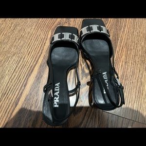 Prada sandal sling backs. 38.5. Like new!
